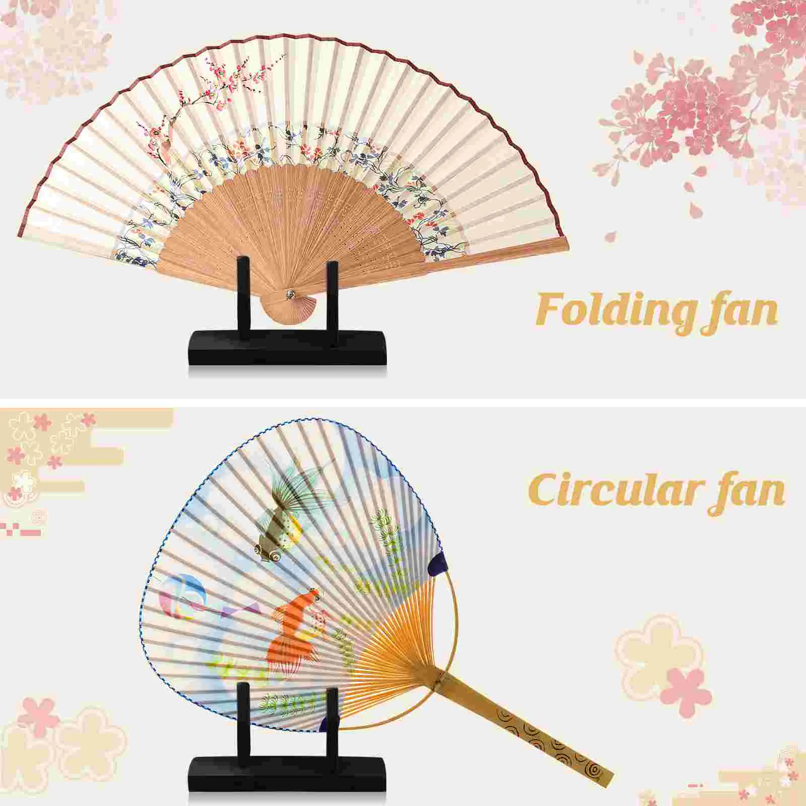 Japanese Style Wooden Fan Holder Bracket for Folding Fans Home Decor Office Display Stand Premium Material Term