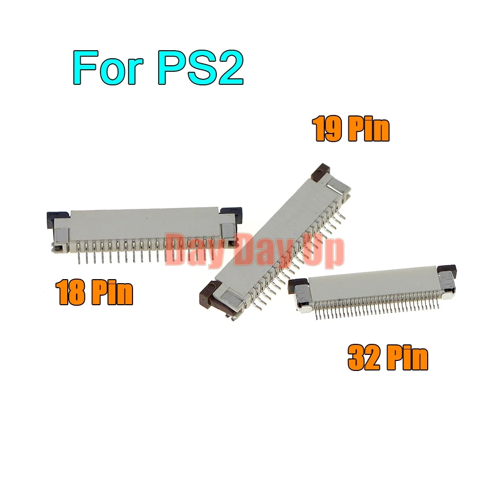 Soquete de filme chave, 2 peças, 18 pinos, 19 pinos, 32 pinos, para sony ps2, fita flexível, cabo flexível, porta de conexão, conector de soquete de filme condutor