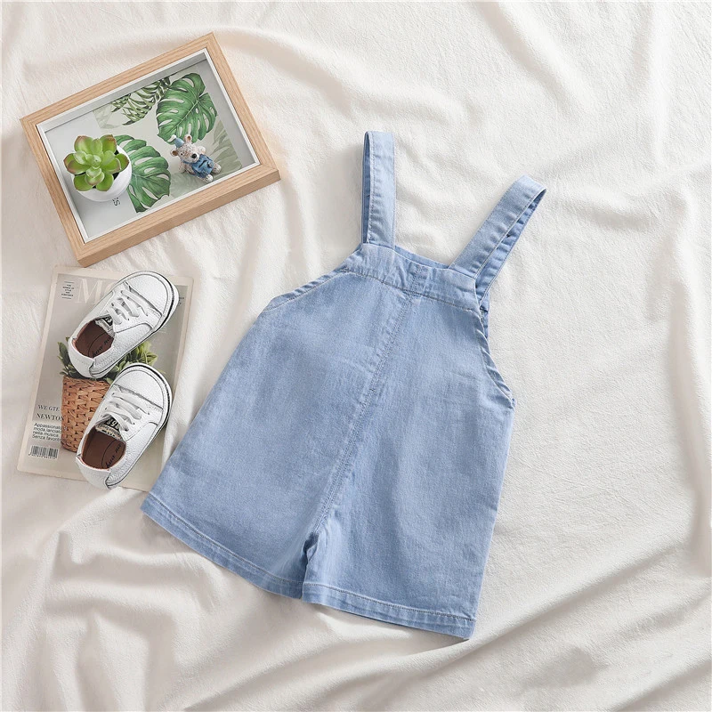 IENENS Summer Kids Baby Boys Jumper Pants Denim Shorts Jeans Overalls Toddler Infant Girl Playsuit Clothes Clothing Trousers