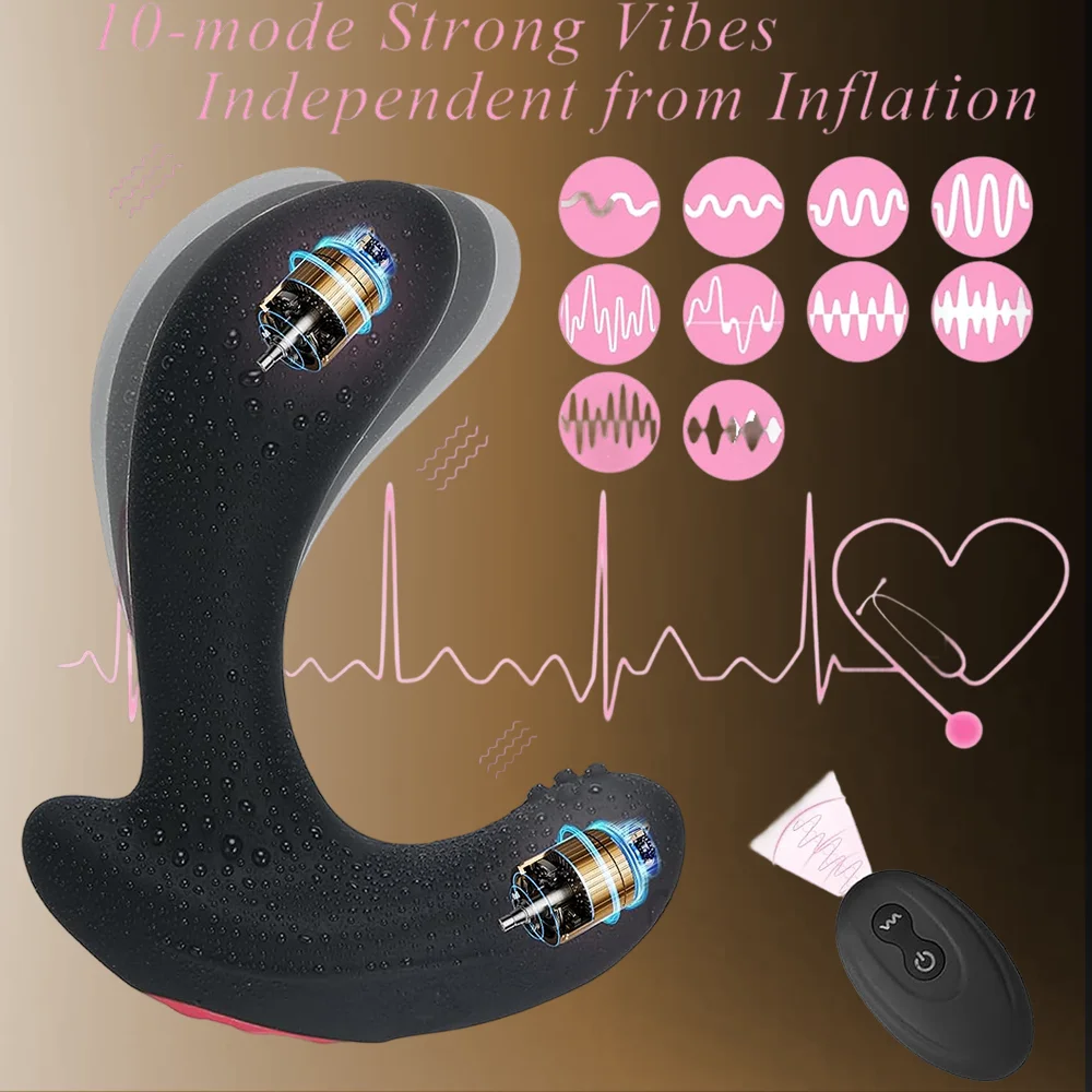 Remote Prostate Vibrating Inflatable Anal Plug Anal Vibrator G-spot Vibrators Prostate Stimulator Massager Anal Dilator Sex Toys image 2