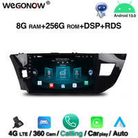 360 IPS Android 13.0 For Toyota LEVIN 2013 - 2015 8GB RAM 256GB ROM 8 core Car DVD Player Wifi Bluetooth 5.0 RDS RADIO GPS map