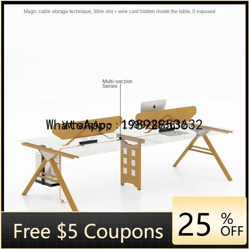 

T2-27 Office Desk Staff Position Fashion Card Holder Screen Finance Staff Office Desk and Chair