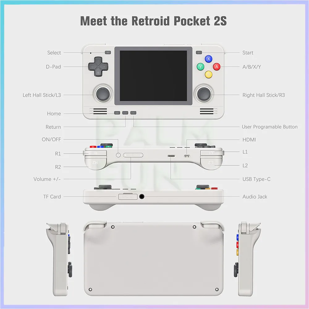 New Retroid Pocket 2S Handheld Game Console 3.5