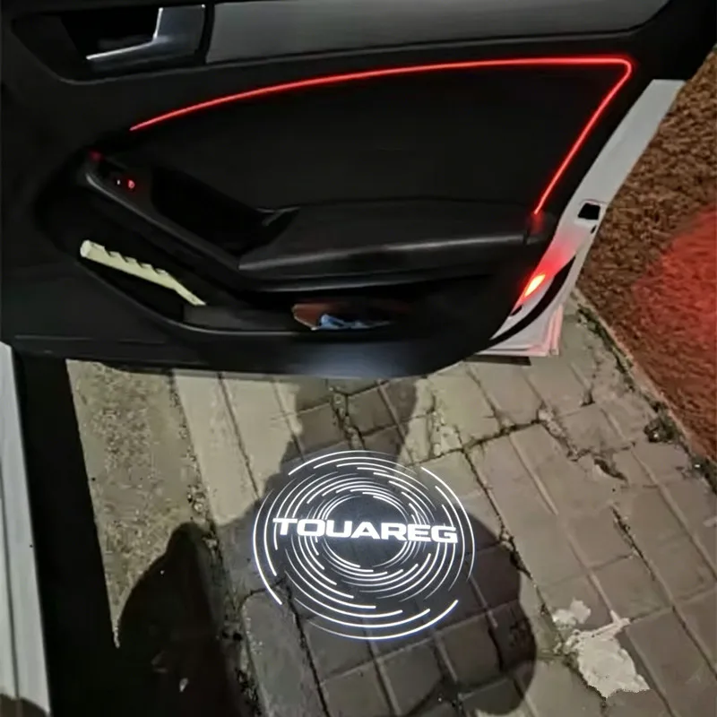 2 Stück LED Auto-Tür-Willkommenslicht Geister-Schatten-Projektor-Lampe Zubehör für Touareg 7L 2004-2010 2005 2006 2007 2008