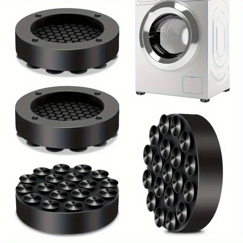 4 Stück Neue Universelle Anti-Vibrations-Füße für Waschmaschinen, Gummi-Fußmatten, Geräuscharme Kühlschrank-Füße, Hebeunterlage – Detail 5