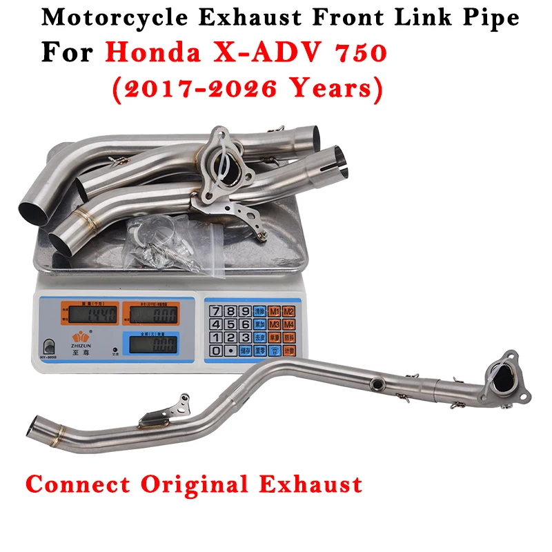 Slip On For HONDA X ADV 750 X-ADV750 ADV750 2017 - 2026 Motorcycle Exhaust Escape Modified Front Pipe Connect Original Muffler
