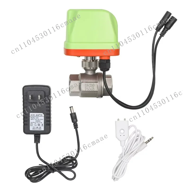 PN40 High Pressure Brass Motorized Electric Ball Valve DC12V 2A Power Adapter DN15 DN20 DN25 IP52 Water OEM