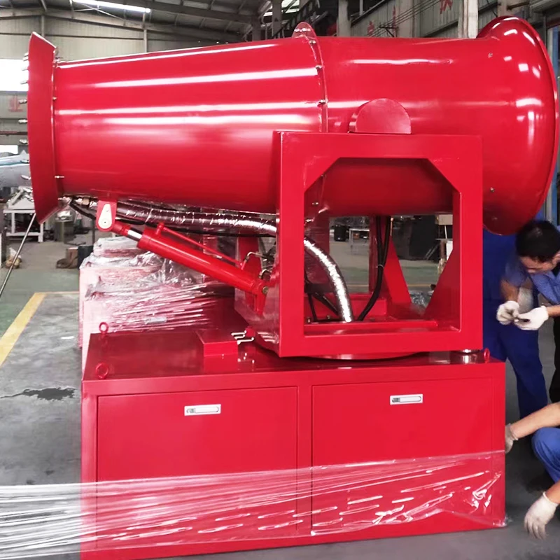 50m 80m 100m Mobile Fog Cannon Machine Dust Suppression Water Mist Sprayer Unit For Coal Storage Yard Use