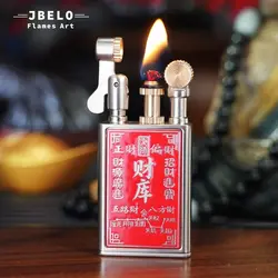 Vintage Metal Trench Lighter Grinding Wheel Wick Kerosenes Gasolines Lighter Antique Portable Cigarette Lighter Men Smoking