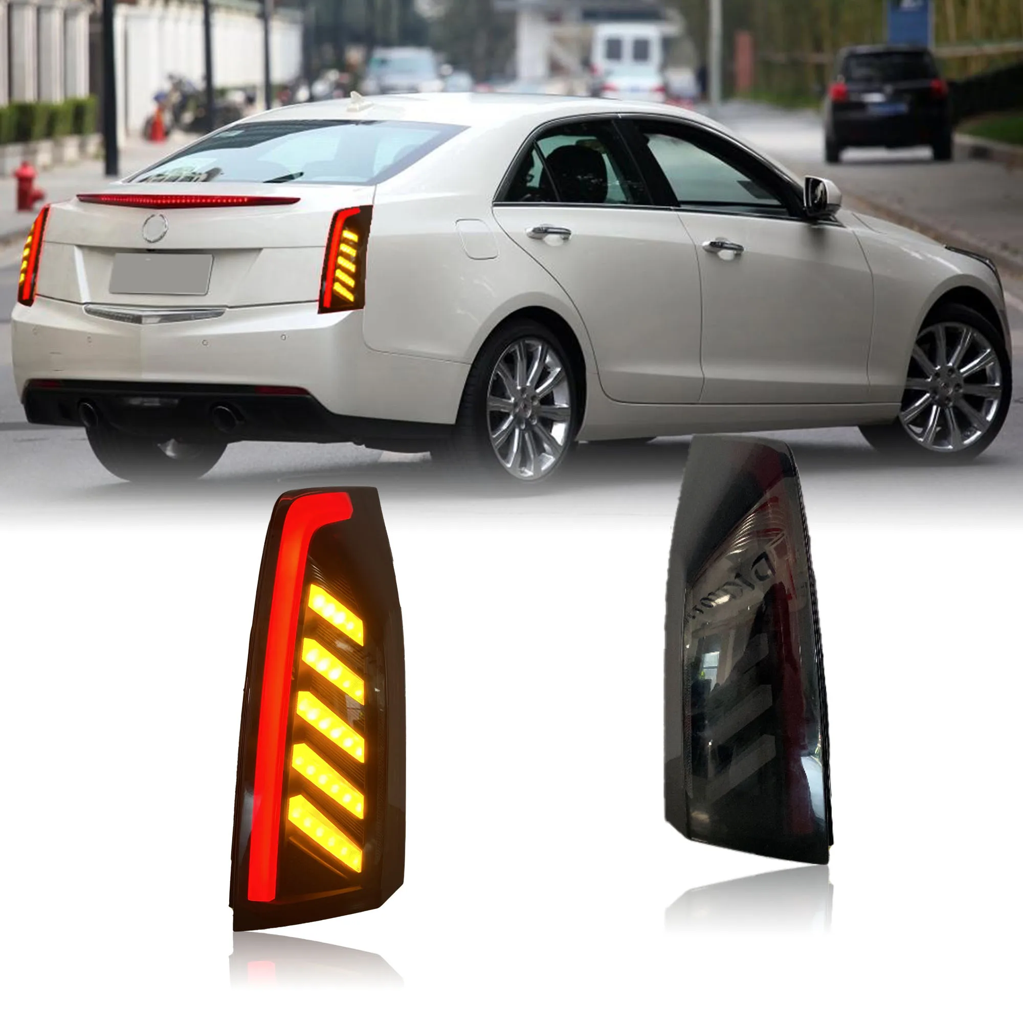 High Quality for  ATS 2014-2017 Car LED Tail Light With Start Up Animation Red Back Rear Lamp Assembly