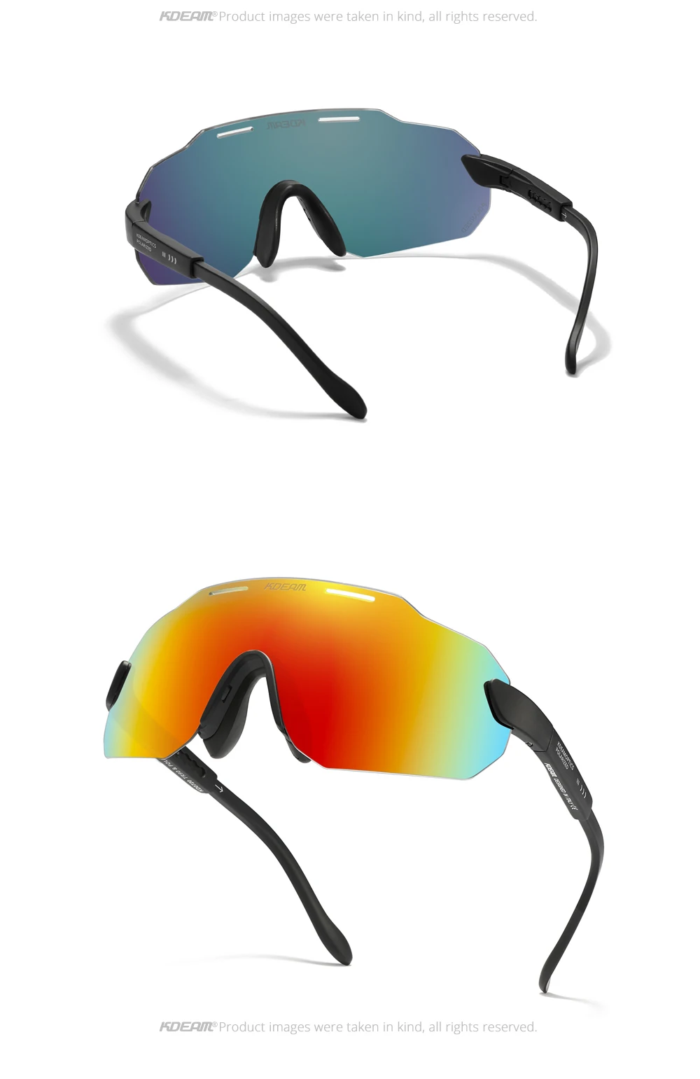 KDEAM Hohe-Ende Radfahren Gläser Ultra Licht TR90 Material Photochrome/Polarisierte Sonnenbrille Männer Einstellbare Tempel Länge – Detail 30