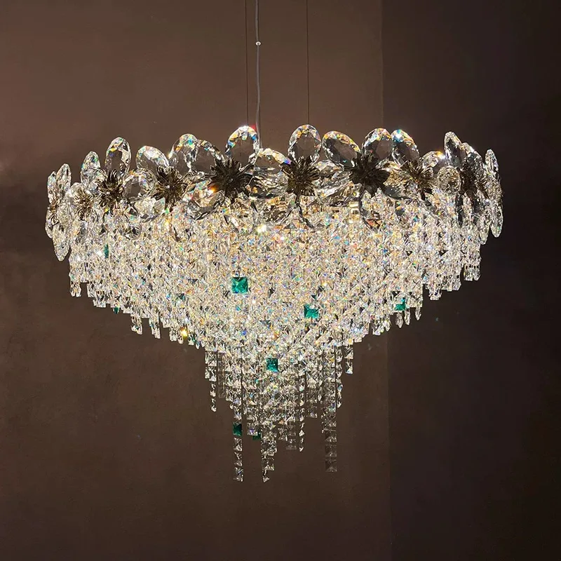 فيلا فاخرة غرفة المعيشة المنزلي الديكور الكريستال صمام ثنائي باعث للضوء مصباح أرضي دراسة مكتب الطابق معرض مصمم لمبة مكتب