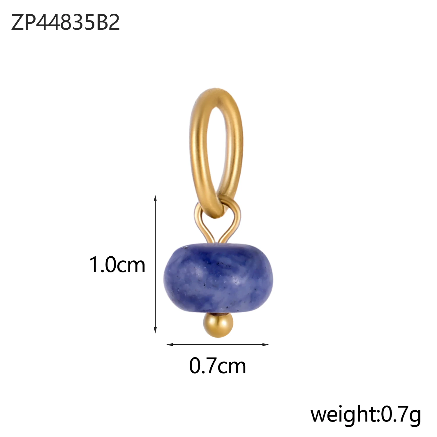 Naturstein Anhänger Edelstahl Charm Edelstahl Anhänger vergoldet DIY Schmuck Halskette Armband Schmuck Zubehör