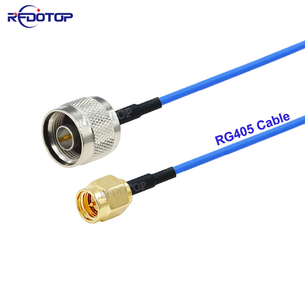 

1Pcs RG-405 SMA Male/Female to N Male Connector 50Ohm N to SMA Blue RG405 RF Coaxial Pigtail Cable Extension Jumper 15CM-10M