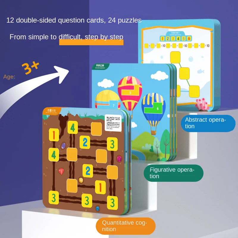 Operazioni di matematica per bambini giocattoli avanzati, giochi di numero e quantità, formazione di logica di pensiero per studenti, educazione precoce dei numeri