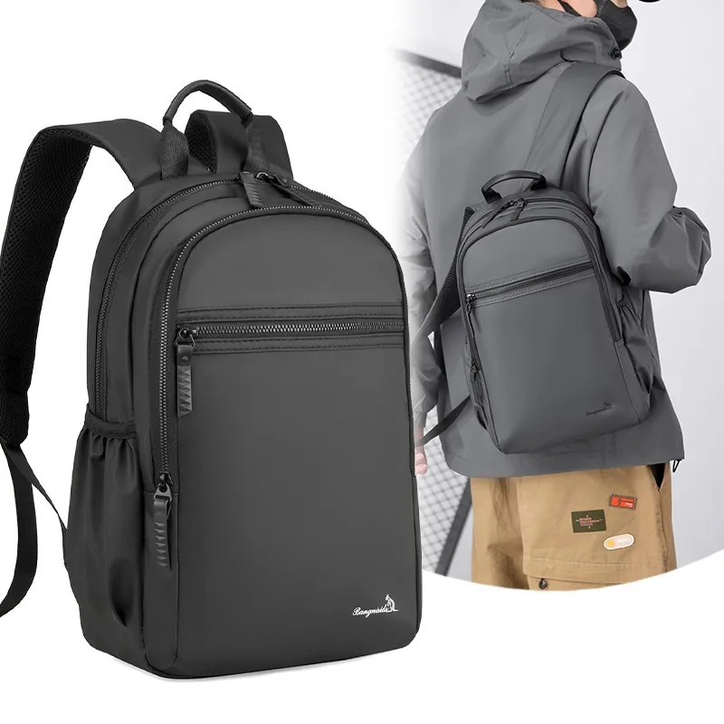 Lightweight multi-layer men's business backpack, oxford fabric waterproof multi-functional outdoor laptop bag