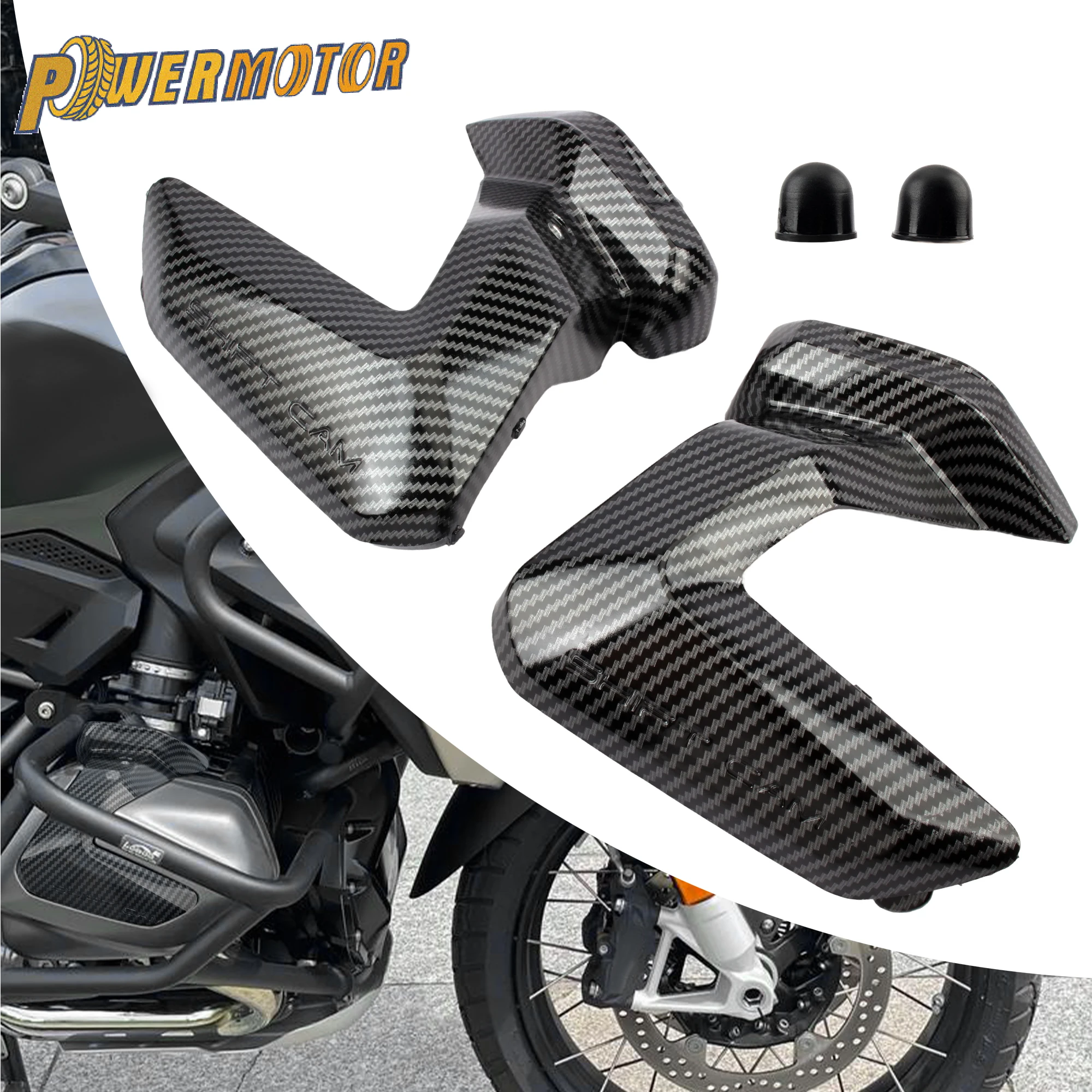 

Motorcycle Cylinder Head Cover Engine Guard Protector Fairing Carbon Fiber For BMW R1250RS R1250GS R1250 2021 2023 ADV