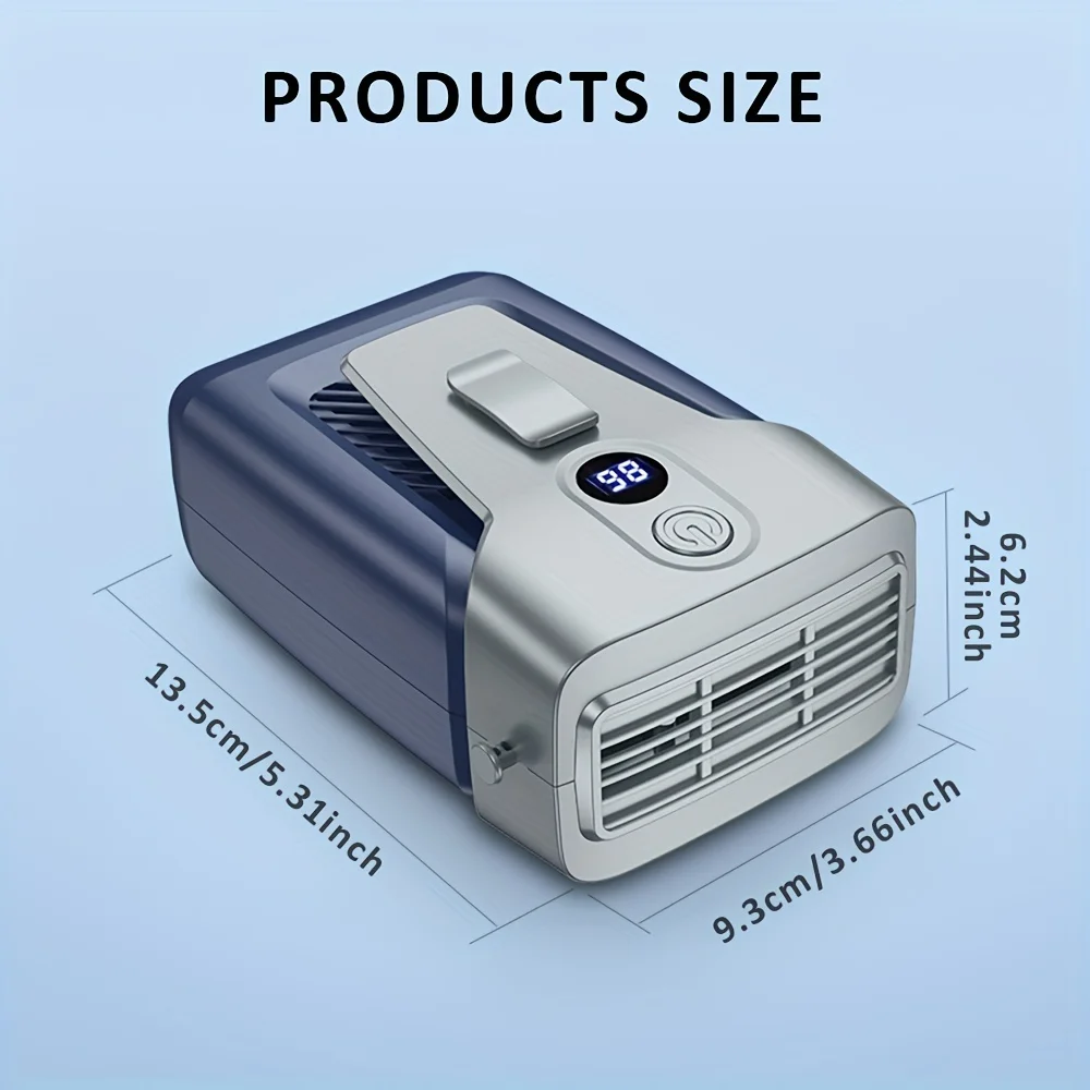 Przenośny, wiszący wentylator na talię, ładowany przez USB, przenośny, osobisty wentylator na szyję z mini łopatką wentylatora sportowego na zewnątrz o pojemności 12000 mAh