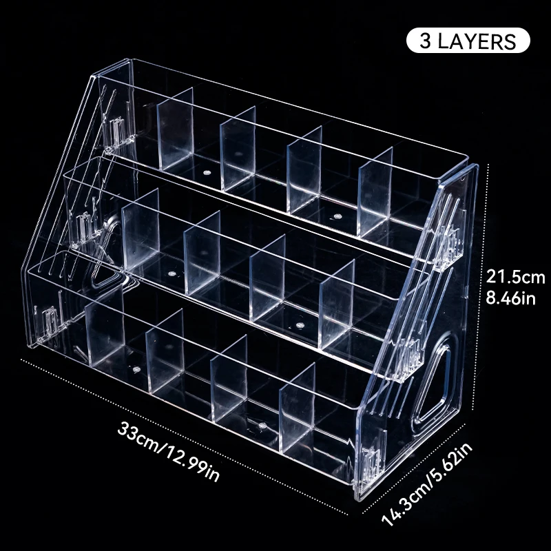 3/4/5/6/7 Lagen Acryl Nagellak Display Rack Transparante Cosmetische Organizer meerlaagse Eenvoudige Montage Rack Standhouder