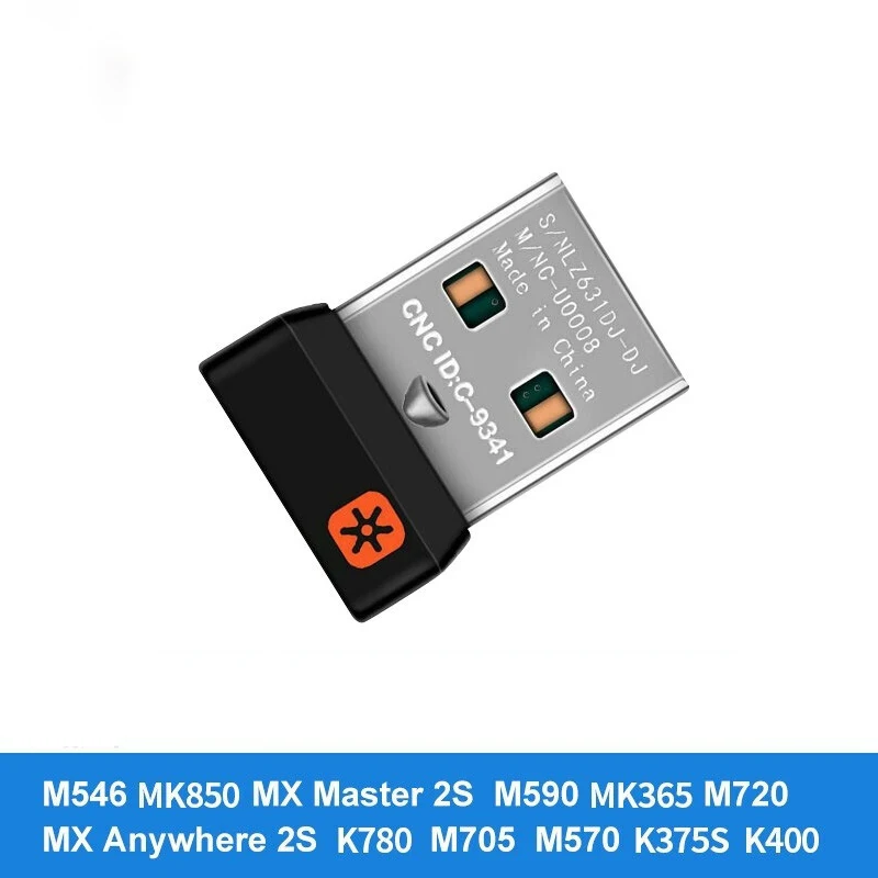 로지텍 마우스 키보드용 무선 동글 수신기 통합 USB 어댑터, MX M905 M950 M505 M510 M525 용 6 개 장치 연결