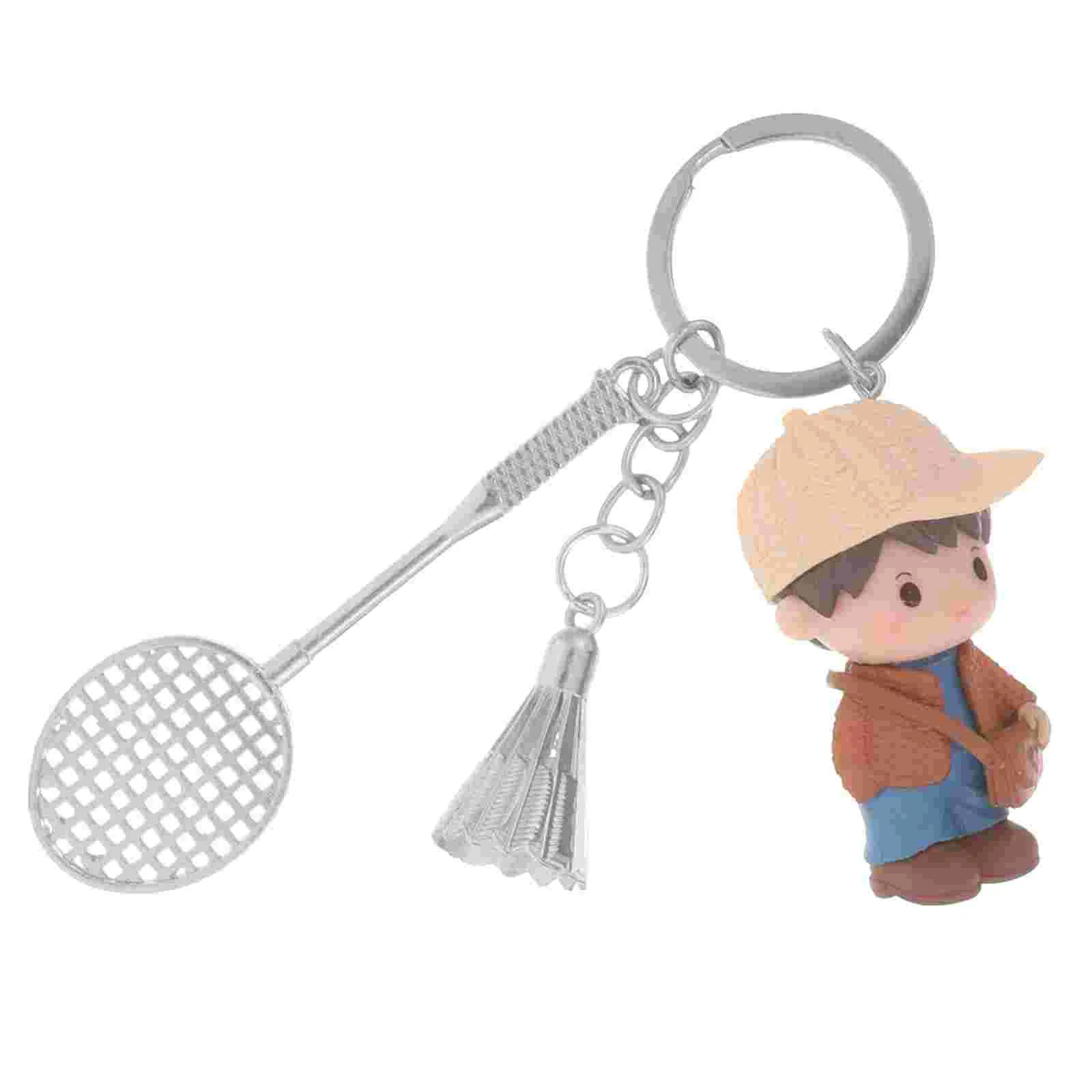 

Badminton Keychain Fob Ring Backpack Hanging Adorns Keychains Pvc Pendant Keyrings Student