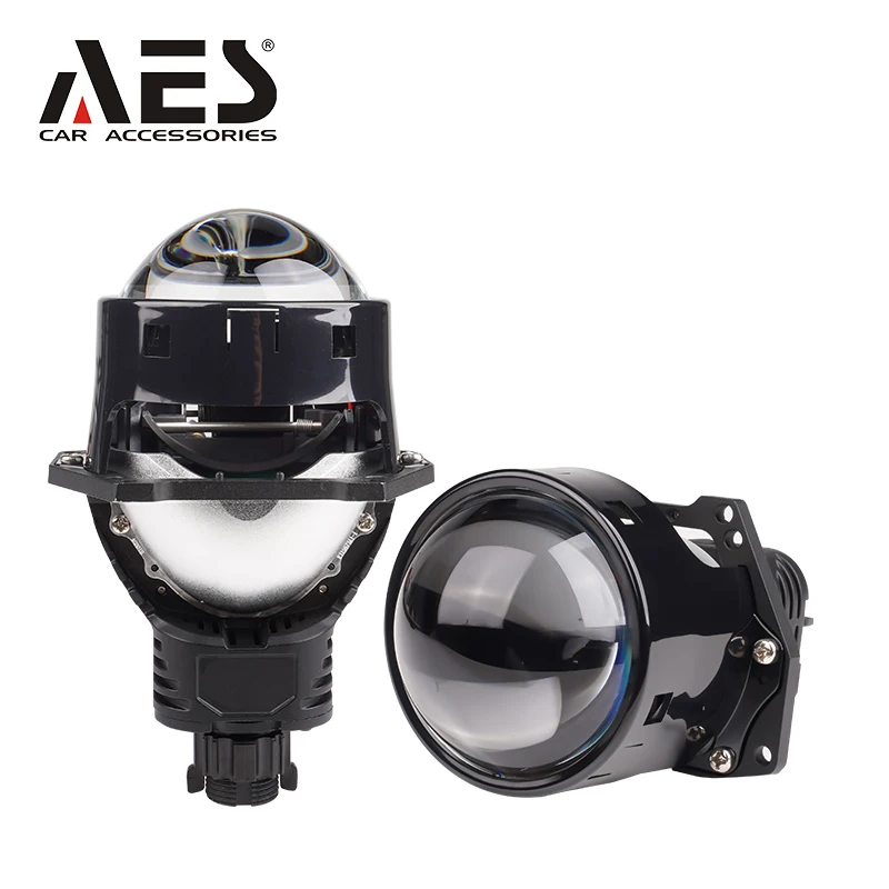 AES 12-24V Led Projector Lens 6000K 5000LM LED X-Silence Headlight Strong 60W70W Clear Projector with Mounting Thread