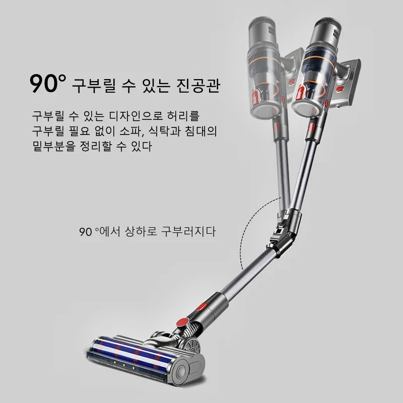 S16 Wireless Vacuum Cleaner 35kPa 450W Power 6 in 1 LED Cordless Vacuum Cleaner 90 Foldable Handheld Sweeper Mopping Machine