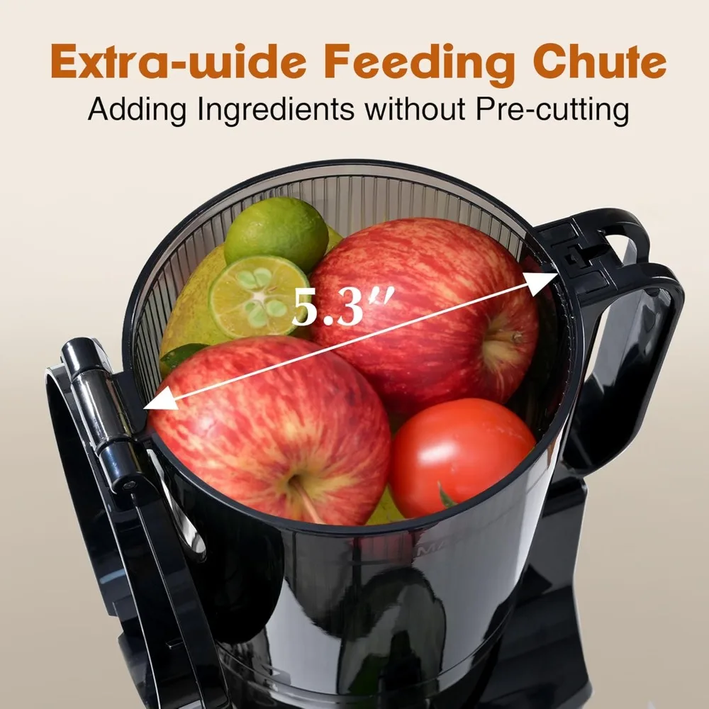 Fruits & Vegetable Easy Clean Self Feeding Juice Extractor,Tritan Material BPA Free 250W,Stainless Steel