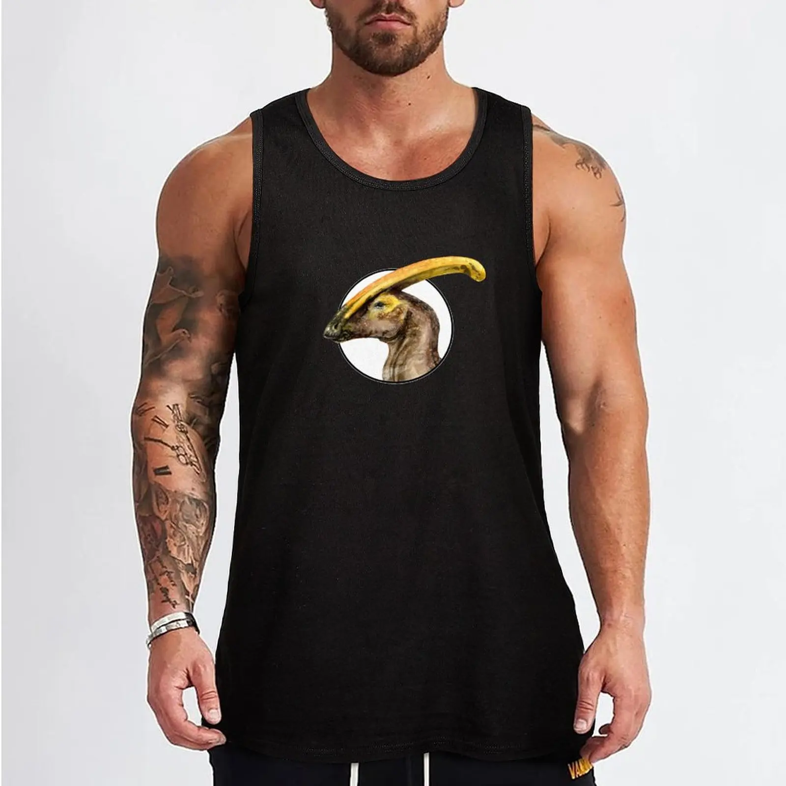 Dinosaur: Parasaurolophus walkeri Tank Top men gym anime clothes