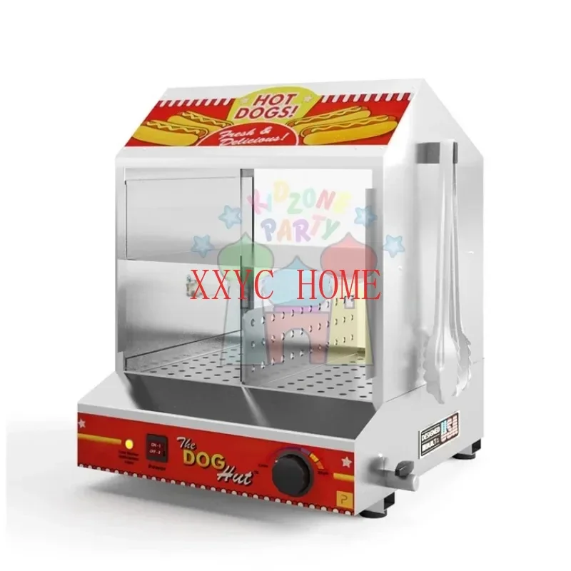 Stainless steel commercial hot dog steamer with temperature control