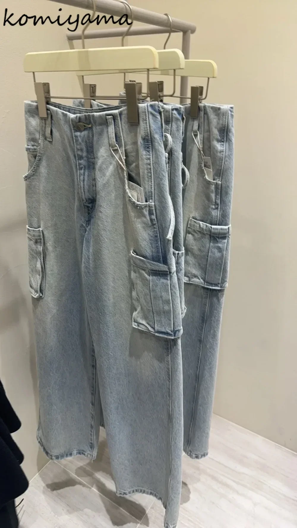 

Loose Straight Wide Leg Pants Japan Safari Style Denim Pantalones Casual Ropa De Mujer Bow Pant Streetwear Woman Clothing