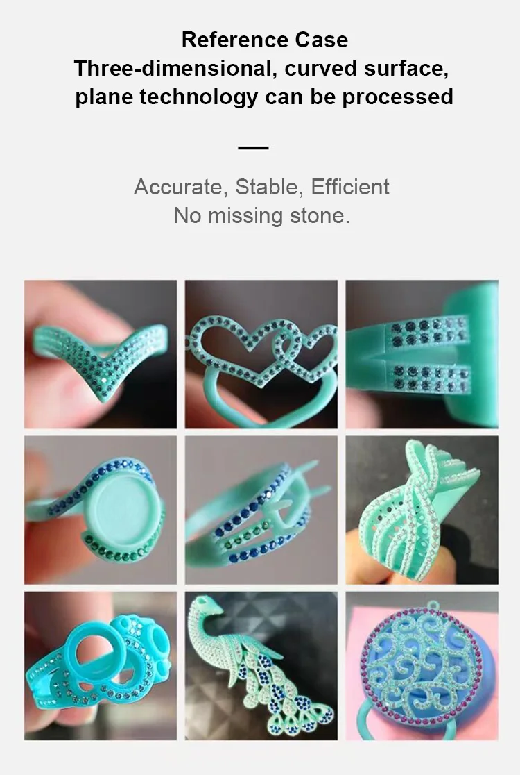 Mini Automatic Wax Setting Equipment Jewelry Auto Wax Setter Zircon Inserting Intelligent Stereo Diamond Stone Setting Machine