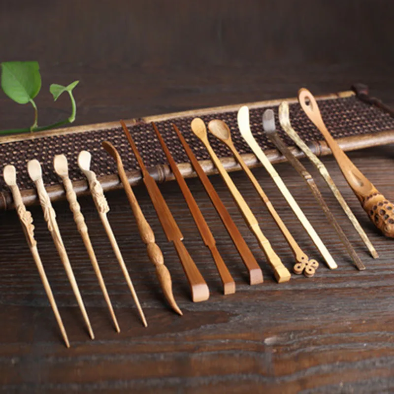 1Pc Bamboo Tea Leaf Sticks Spoon Matcha Teaware Tea Ceremony Utensils Accessories Tool Tea Spoon