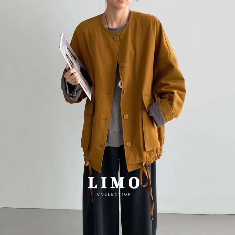 

LIMO 2025 новая женская куртка-пуховик из хлопка и полиэстера, пальто с цветными блоками, утолщенная зимняя теплая парка с подолом на шнурке