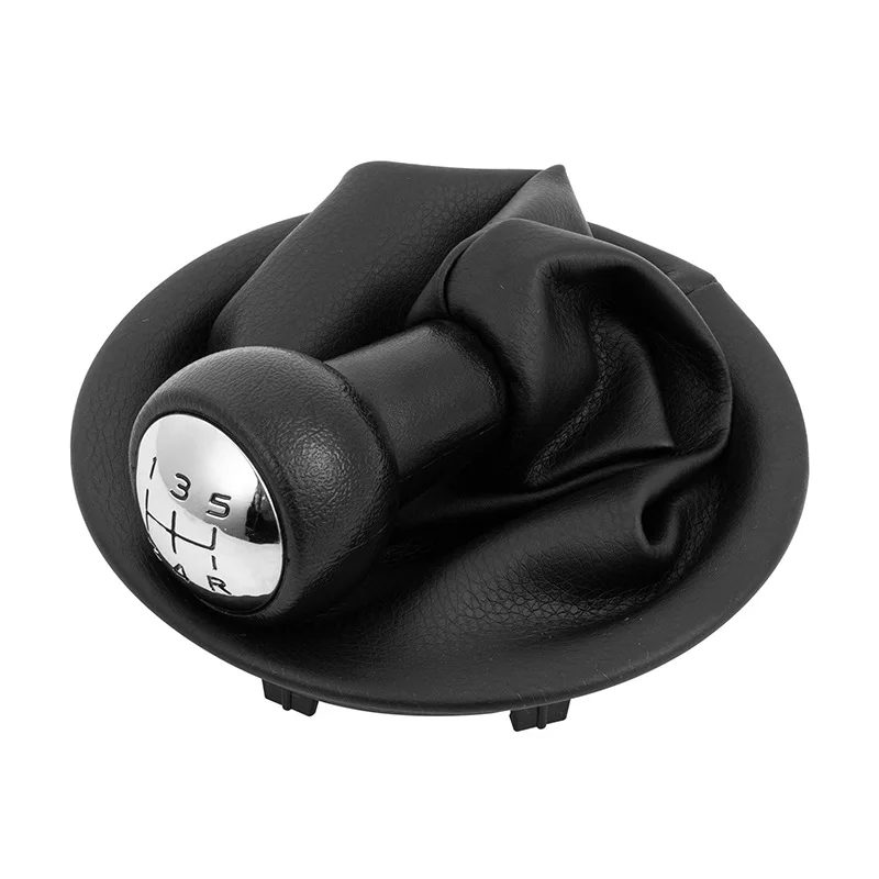 Car 5 Speed Gear Shift Knob with Gaiter PU Leather Cover for Citroen Berlingo II Peugeot Partner Accessories Interior Parts