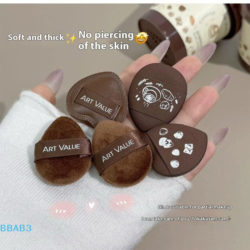 Set di 5 soffio per trucco morbido e carino con scatola di immagazzinaggio Accessorio per strumenti per trucco per fondotinta combinato asciutto e bagnato