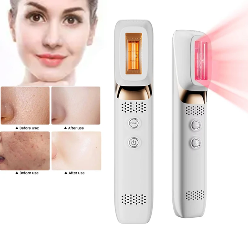 Instrument de beauté de thérapie LED + IPL avec Machine de Massage du visage au Laser, thérapie par la lumière rouge du cou et du visage, appareil de beauté de la peau Spa à usage domestique