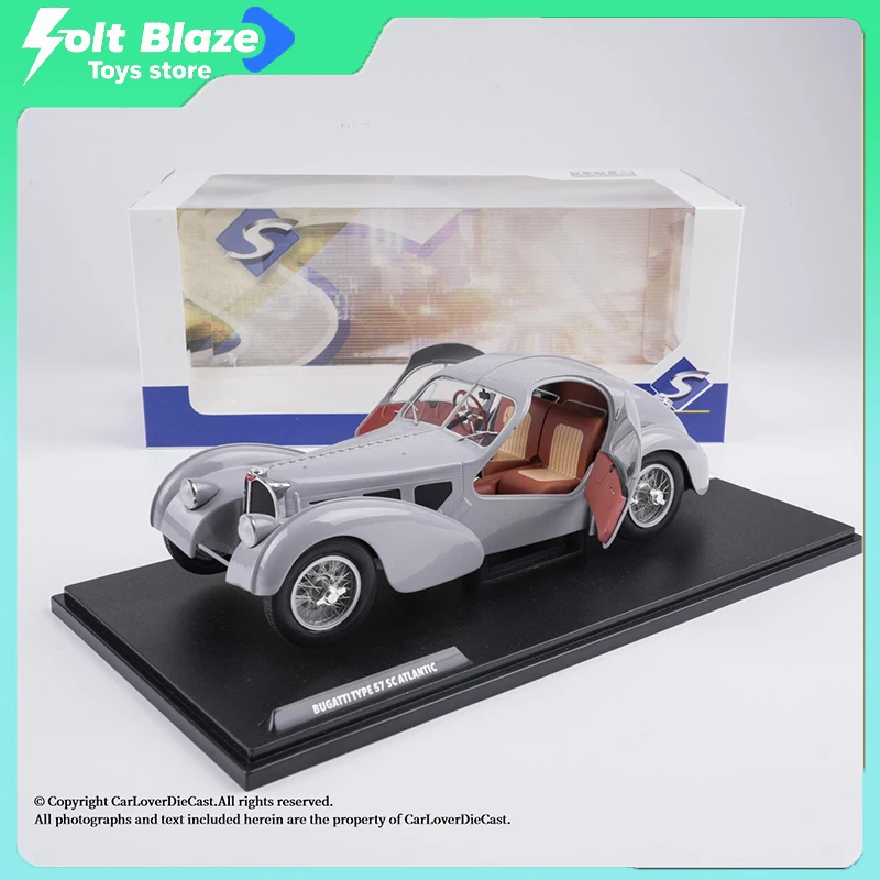 Solido 1/18 Bugatti Atlantic Type 57 SC 1937 Diecast Car Model with Two Openable Doors Limited Version Cars Boy Birthday Gift