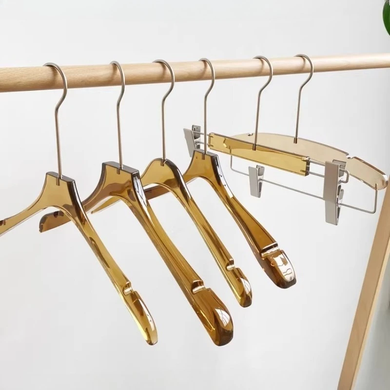 

2Pcs Acrylic Transparent Crystal Hangers, Non-slip Children's Men's Women's Wardrobe Save Space