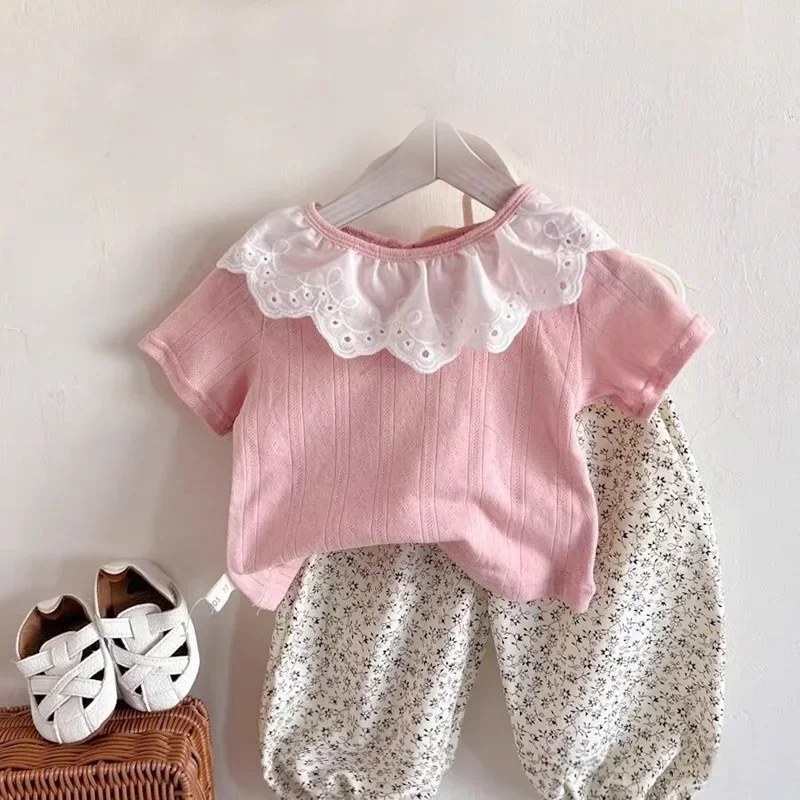 

New Summer Baby Clothes Set Children Short Sleeved T-Shirt Shorts 2Pcs/Set Kids Girls Clothing Infant Outfits Toddler Tracksuits