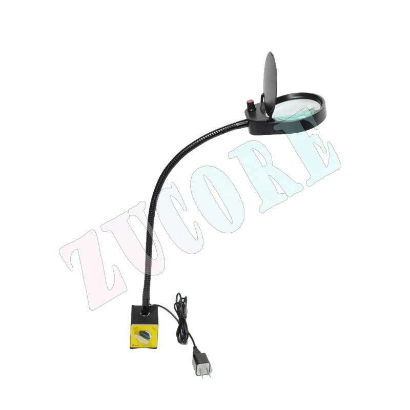 PDOK mother and child lenses 10 times 3 times maintenance magnifying glass with light, magnetic seat metal hose magnifying