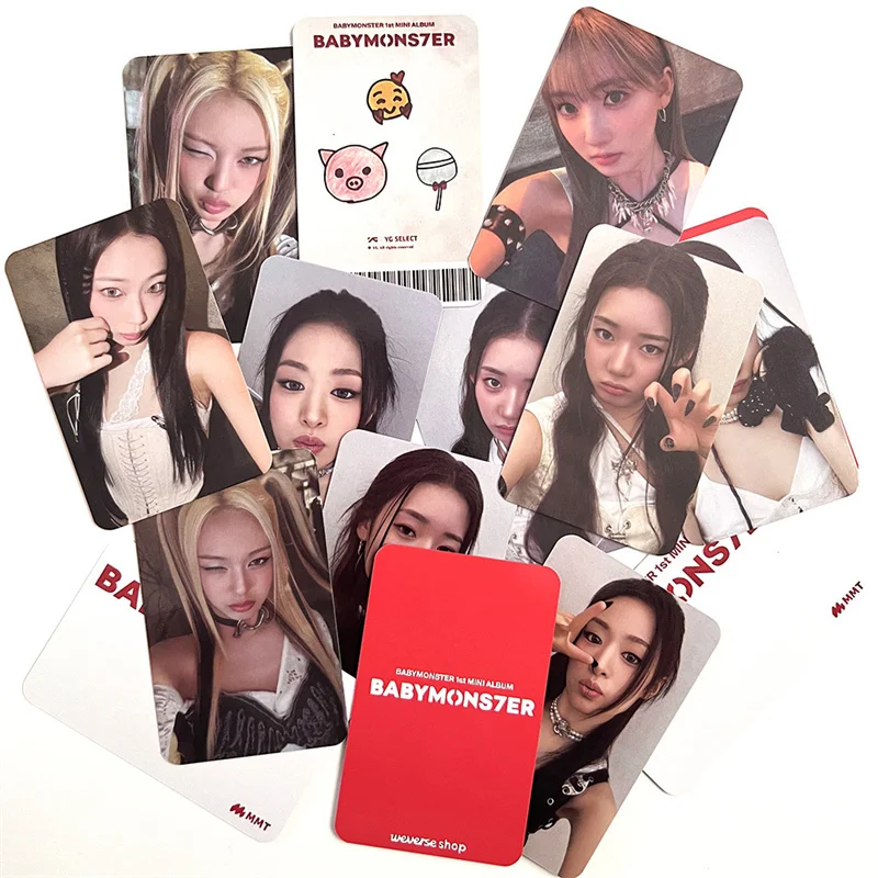 7pcs/set KPOP BABYMONSTER New Girl Group Album BABYMONS7ER LOMO Card AHYEON HARAM RORA PHARITA CHIQUITA RUKA Postcard Photo Card