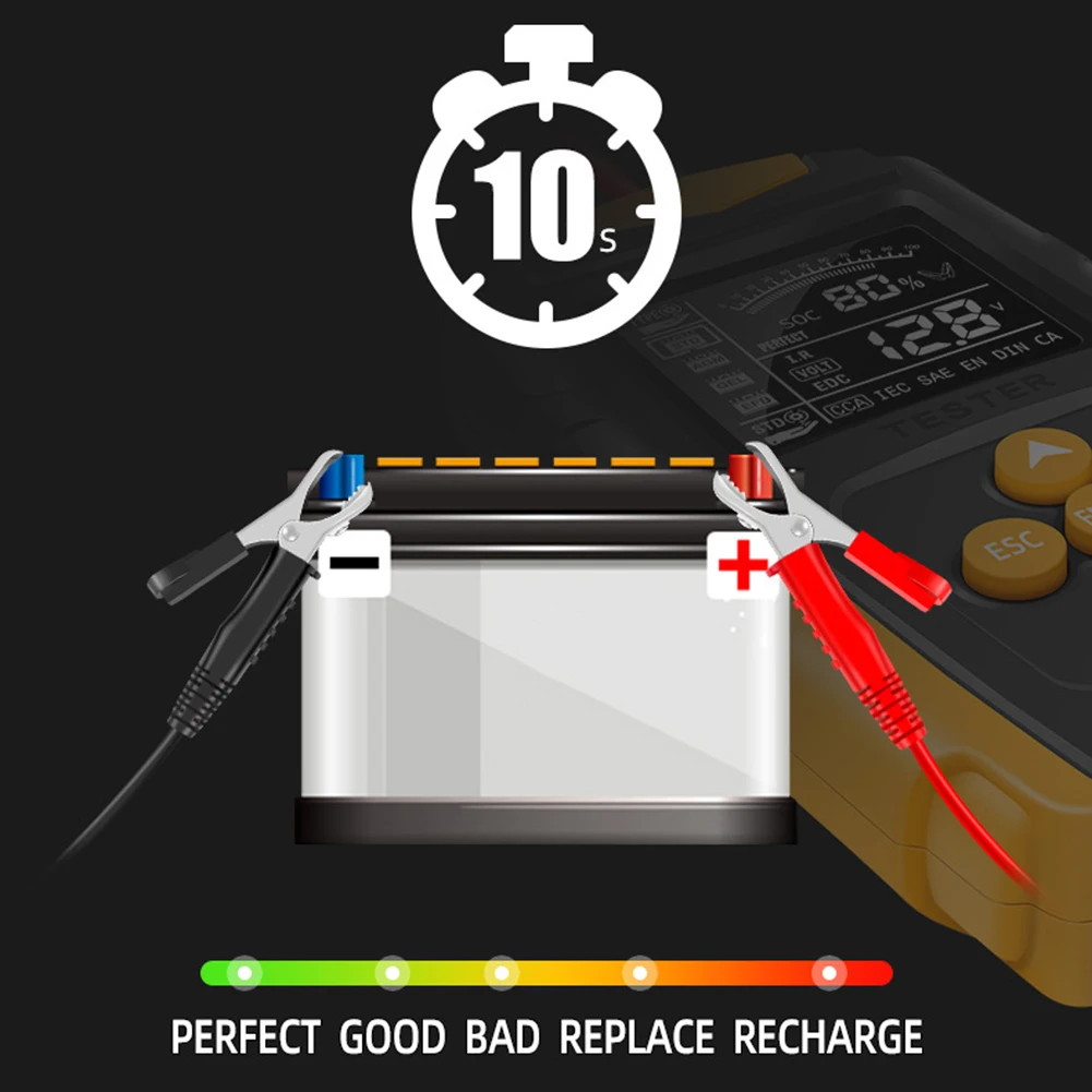 أداة تشخيص محلل بطارية الرصاص الحمضية للسيارة AGM WET CA SLA