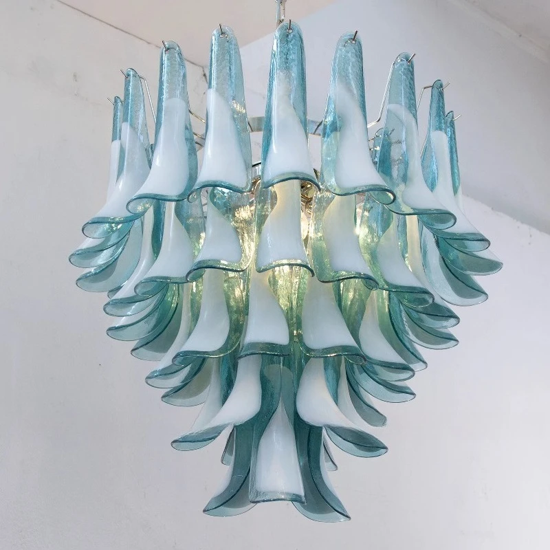 Living room light luxury high-end bedroom study villa duplex floor chandelier