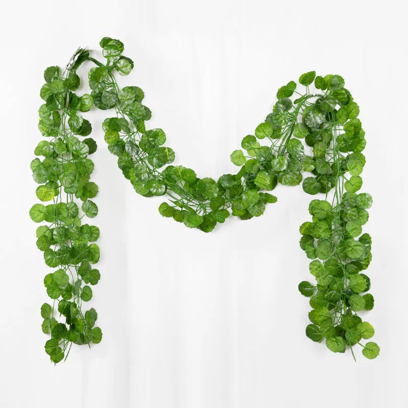 2,1 m künstliche Pflanze grüne Efeublätter Girlande Seide Wandbehang Rebe Hausgarten Dekoration Hochzeit Party DIY gefälschte Kranz Blätter – Detail 10