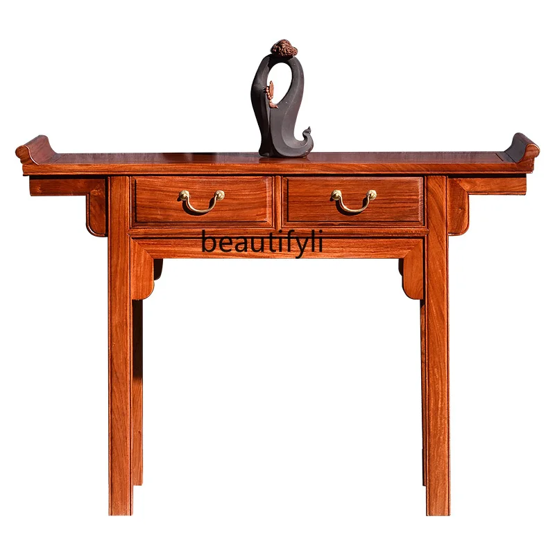 

Rosewood Altar Rosewood a Long Narrow Table Buddha Table Household Chinese Style Beading Solid Wood Altar