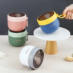 600ml Thermal Lunch Box Mini Portable Leak Proof Food Container Stainless Steel Vaccum Soup Cup Insulated Breakfast Cup Spoon
