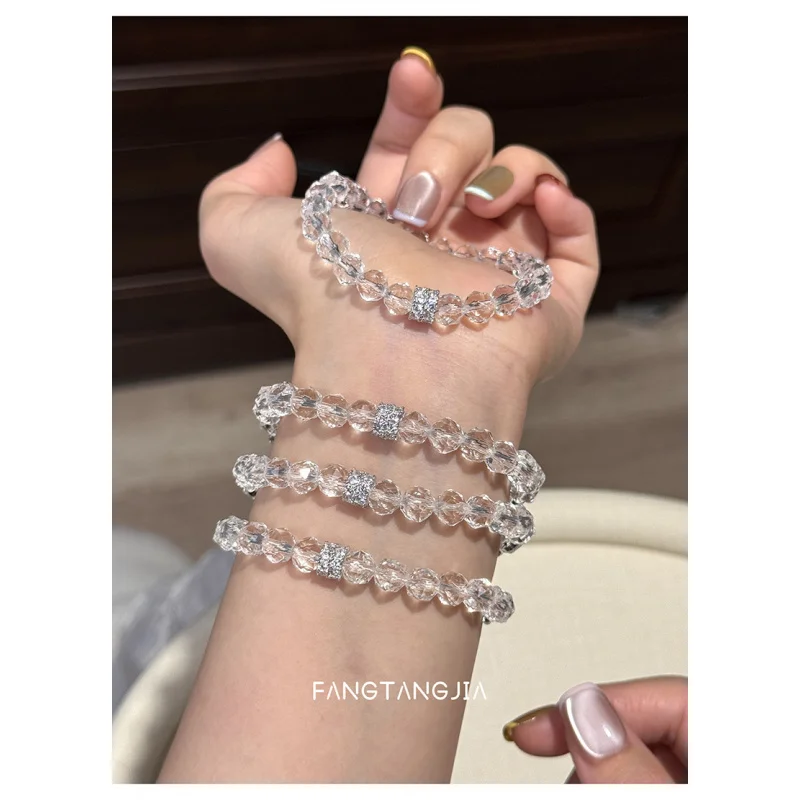 Double A Faceted Beaded Bracelet Fashionable Versatile