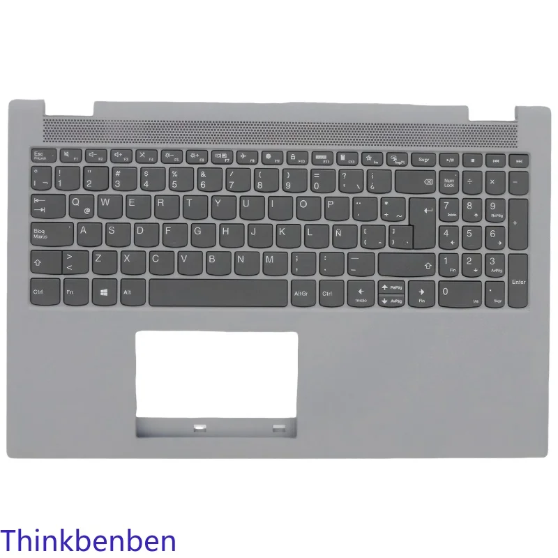 LAS Latin Spanish Platinum Grey Keyboard Upper Case Palmrest Shell Cover For Lenovo  Flex5 15 15ALC05 15IIL05 15ITL05 5CB0Y85723