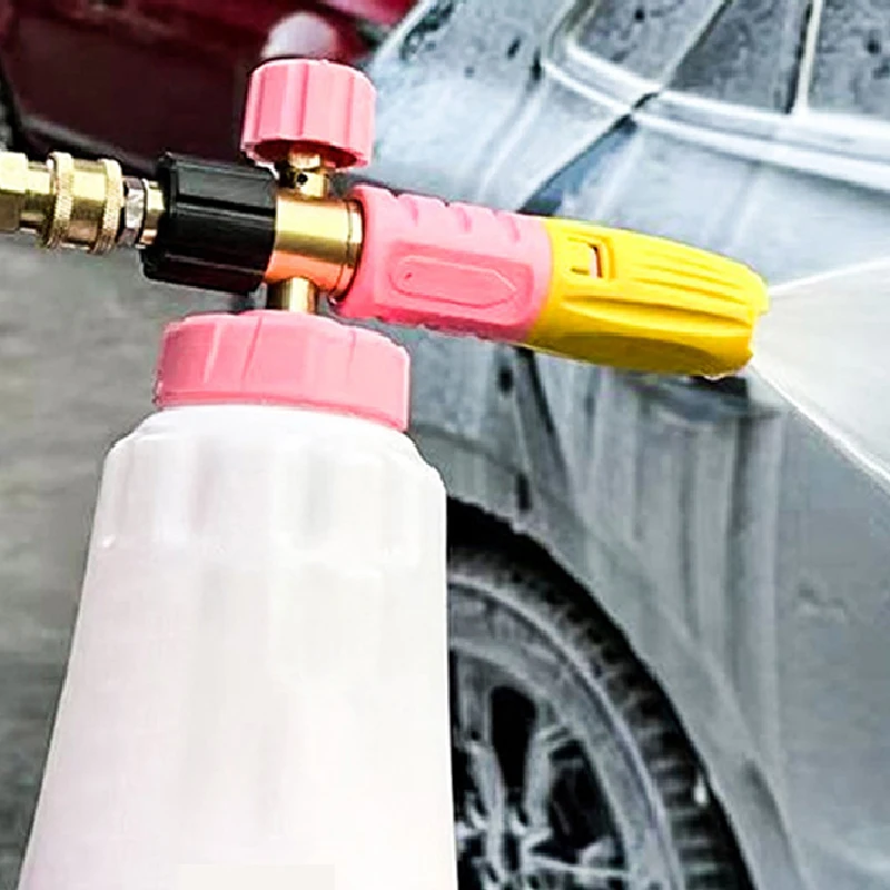 

Car Wash Snow Foam Lance 1000ml Foam Cannon 1/4 Quick Plug Connect Adjustable Foam Angle for High Pressure Washer Gun Foam Clean